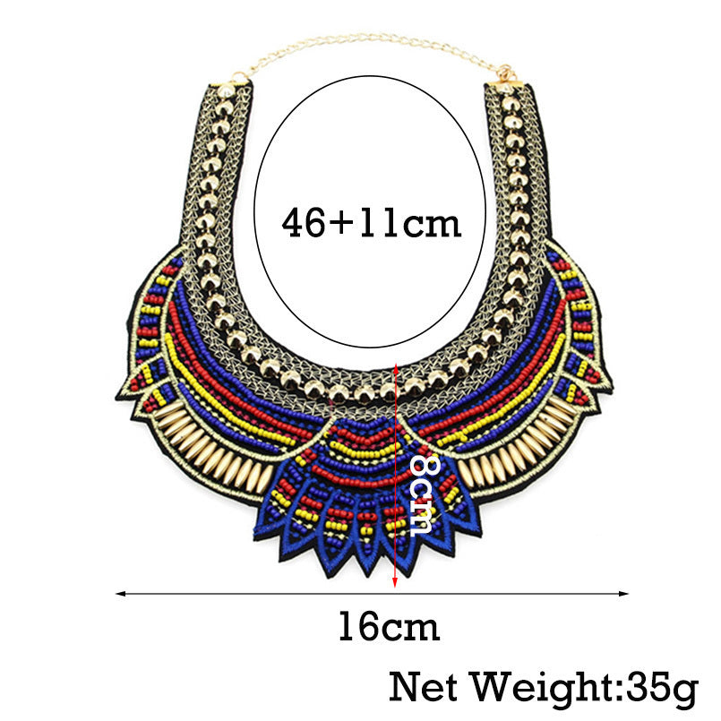 Woven Rice Bead Collar