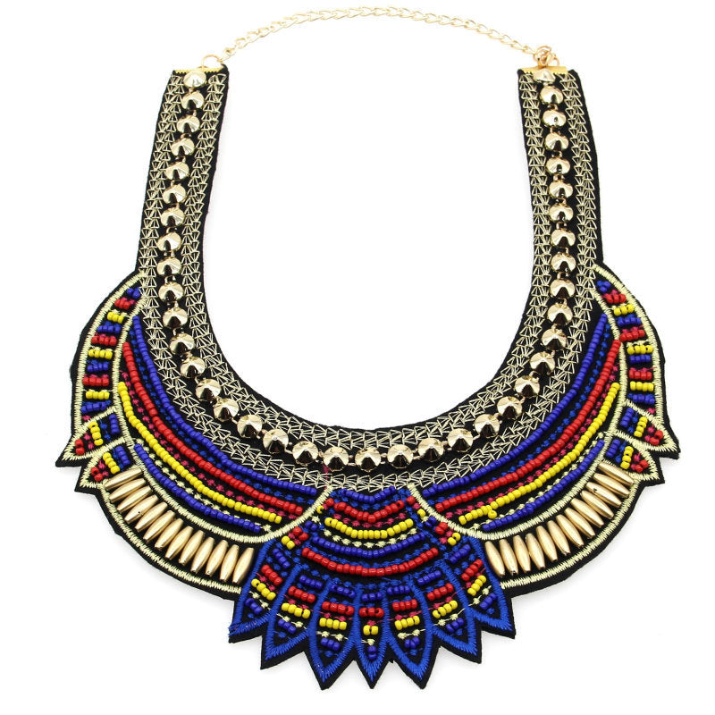 Woven Rice Bead Collar
