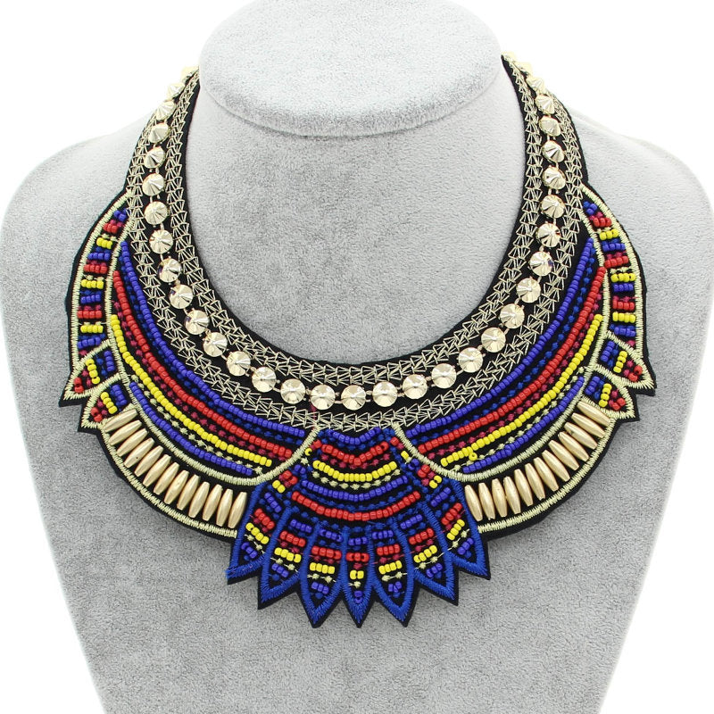Woven Rice Bead Collar
