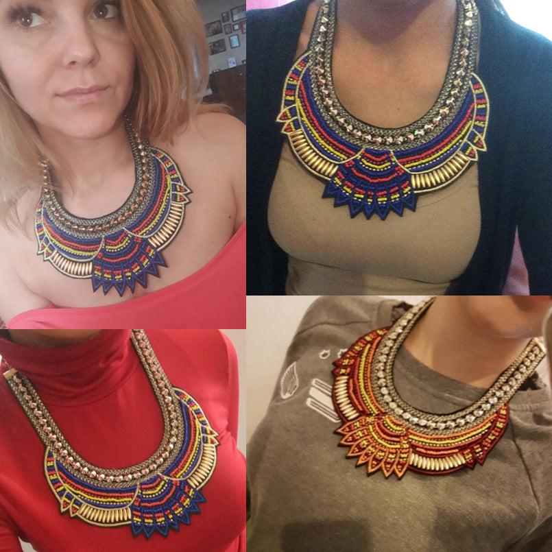 Woven Rice Bead Collar