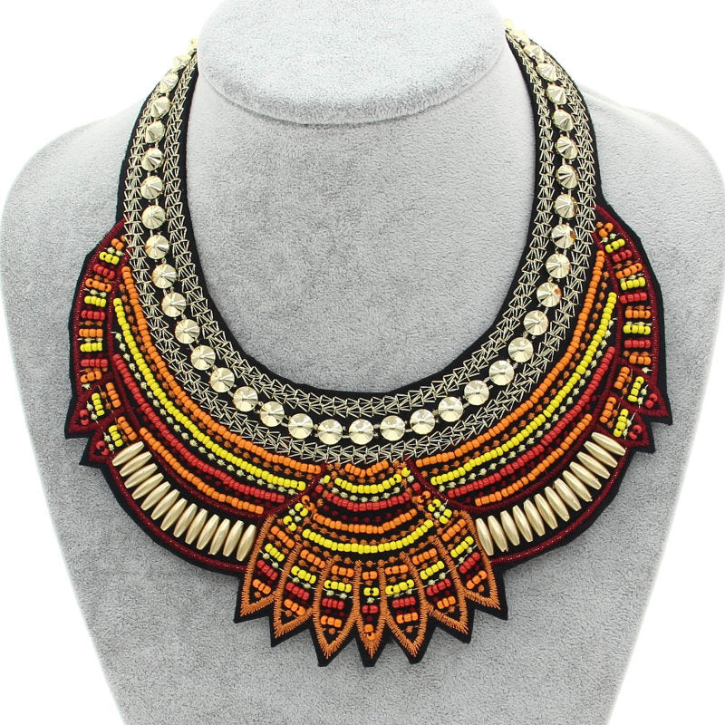 Woven Rice Bead Collar