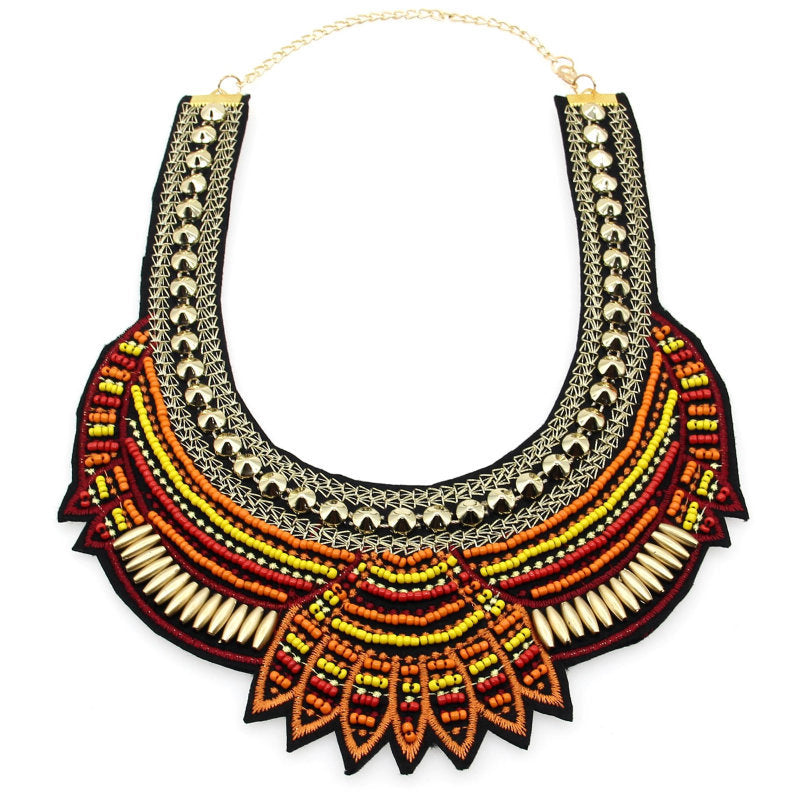 Woven Rice Bead Collar