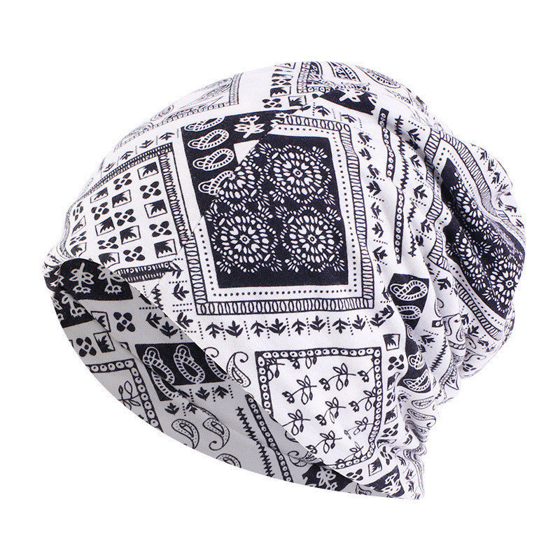 New Warm Couples Pullover Print Bandana Hat